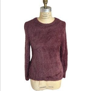 Old Navy Fuzzy Purple Pullover Sweater